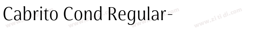 Cabrito Cond Regular字体转换